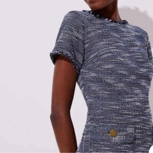 LOFT •  Boucle Button Pocket Tweed Dress